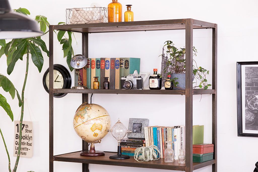 シンプルなラフジュ工房オリジナルアイアンラック【小】(2)