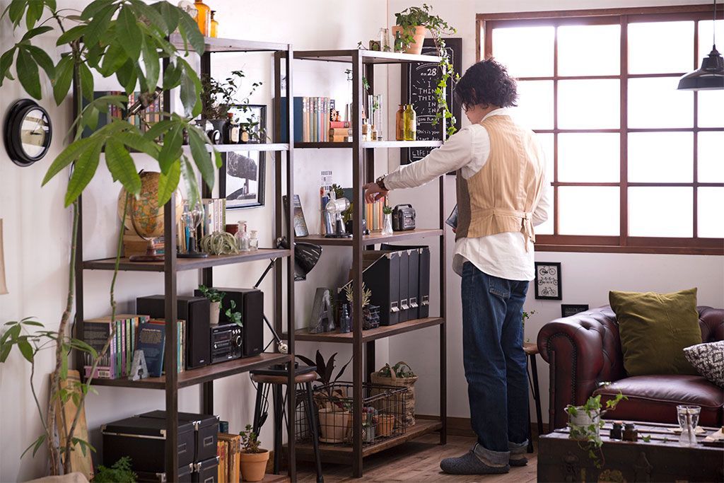 シンプルなラフジュ工房オリジナルアイアンラック【小】(2)