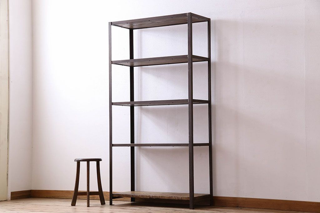 シンプルなラフジュ工房オリジナルアイアンラック【小】(2)