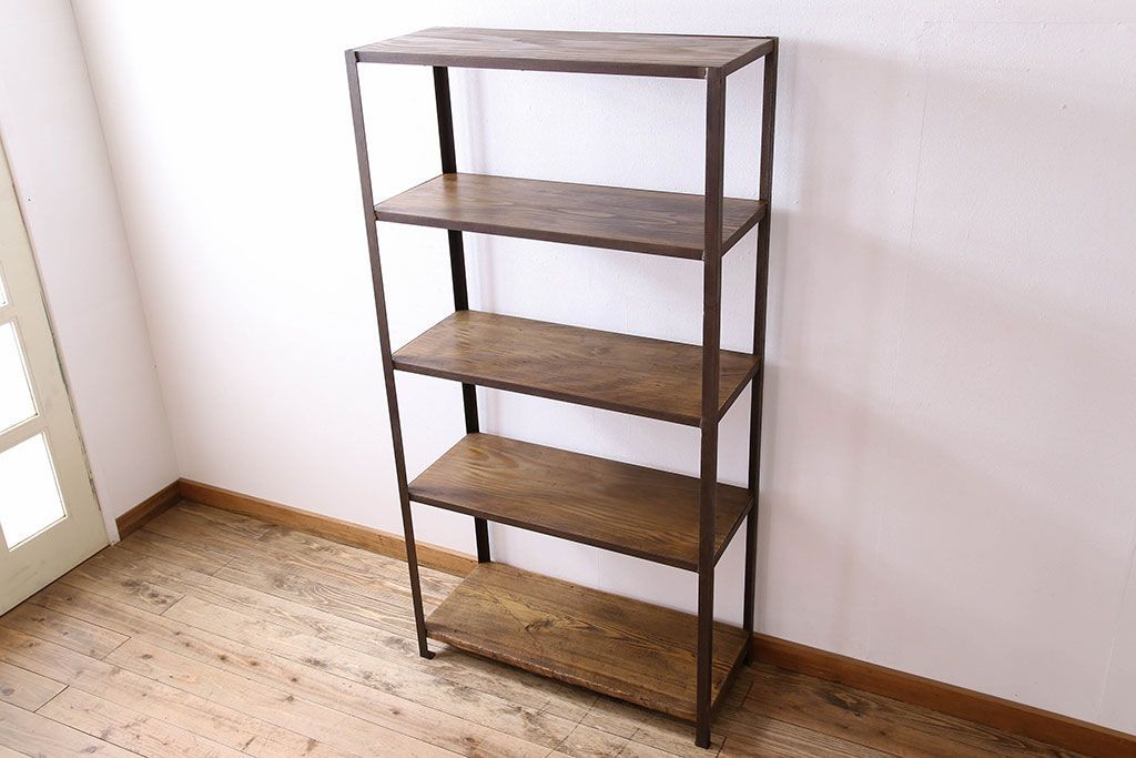 シンプルなラフジュ工房オリジナルアイアンラック【小】(2)