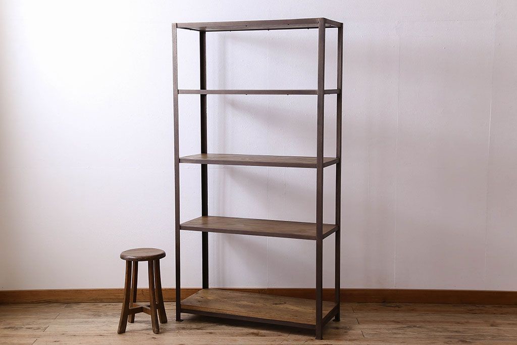 シンプルなラフジュ工房オリジナルアイアンラック【小】(2)