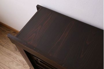 アンティーク家具　古民具・骨董　六尺　脚付き!水屋箪笥サイドボード(3)