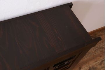 アンティーク家具　古民具・骨董　六尺　脚付き!水屋箪笥サイドボード(3)