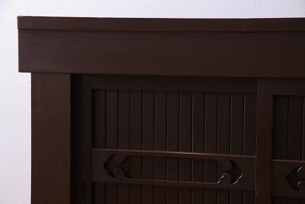 アンティーク家具　古民具・骨董　六尺　脚付き!水屋箪笥サイドボード(3)