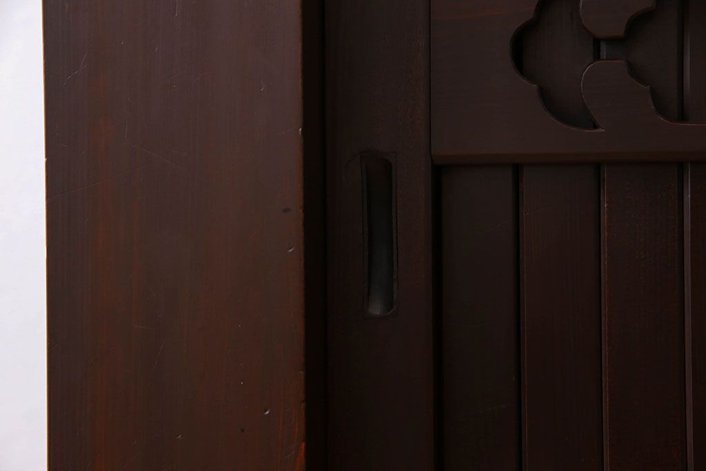 アンティーク家具　古民具・骨董　六尺　脚付き!水屋箪笥サイドボード(3)