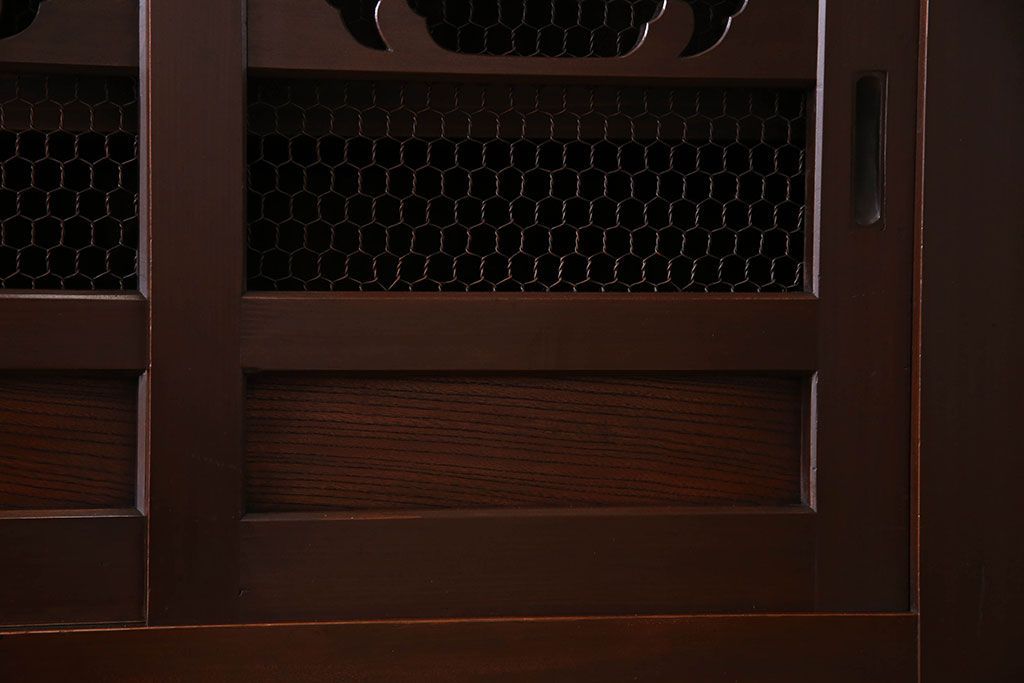 アンティーク家具　古民具・骨董　六尺　脚付き!水屋箪笥サイドボード(3)