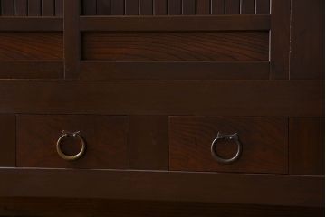 アンティーク家具　古民具・骨董　六尺　脚付き!水屋箪笥サイドボード(3)