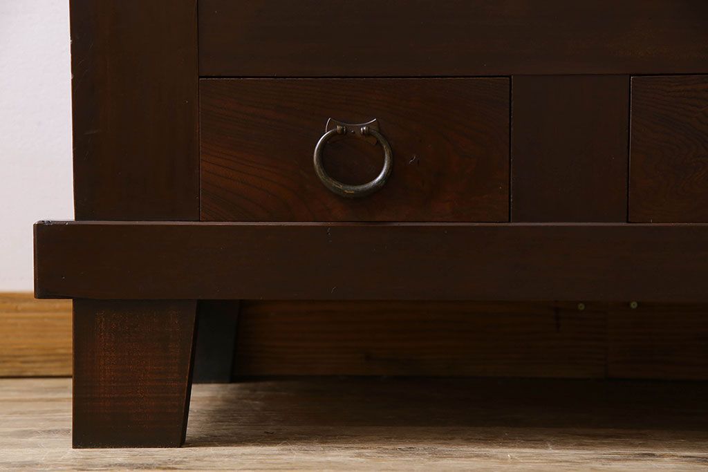 アンティーク家具　古民具・骨董　六尺　脚付き!水屋箪笥サイドボード(3)