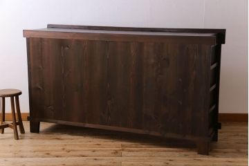 アンティーク家具　古民具・骨董　六尺　脚付き!水屋箪笥サイドボード(3)