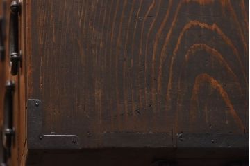 アンティーク家具　明治大正期　古民具・骨董　前面檜材　かくし付き!関西帳場箪笥(1)