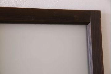 モダンなアンティークガラス戸4枚セット　当時物色ガラス入り