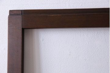 和製アンティーク　すりガラス入り!古い木のガラス戸2枚セット(1)