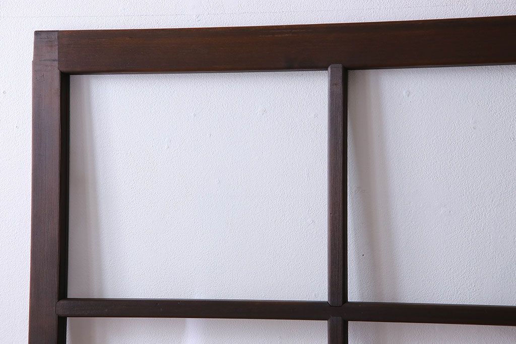 和製アンティーク　すりガラス入り!古い木のガラス戸4枚セット