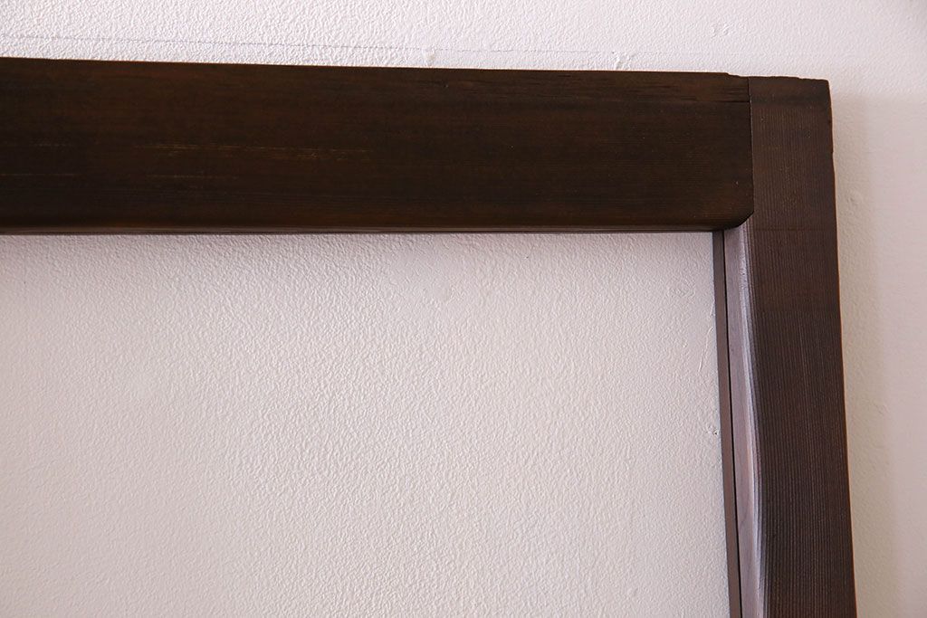 和製アンティーク　すりガラス入り!古い木のガラス戸4枚セット