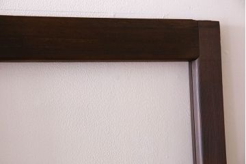 和製アンティーク　すりガラス入り!古い木のガラス戸4枚セット