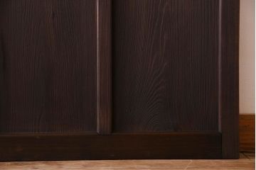 和製アンティーク　すりガラス入り!古い木のガラス戸4枚セット