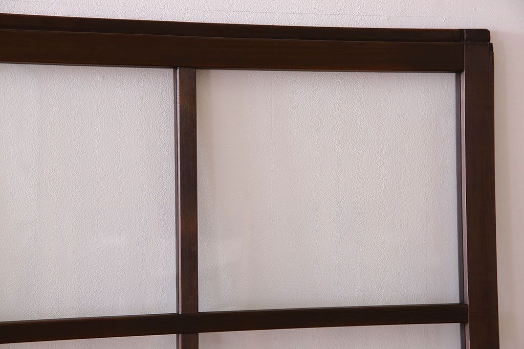 和製アンティーク　すりガラス入り!古い木のガラス戸4枚セット