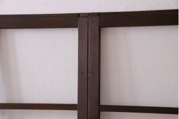 和製アンティーク　すりガラス入り!古い木のガラス戸4枚セット