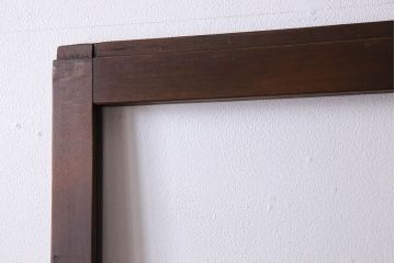 和製アンティーク　すりガラス入り!古い木のガラス戸4枚セット