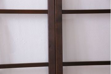 和製アンティーク　すりガラス入り!古い木のガラス戸4枚セット