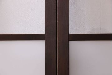 和製アンティーク　すりガラス入り!古い木のガラス戸4枚セット