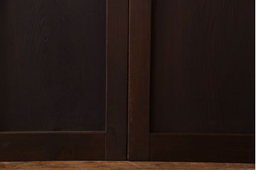 和製アンティーク　すりガラス入り!古い木のガラス戸4枚セット