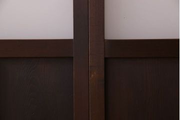 和製アンティーク　すりガラス入り!古い木のガラス戸4枚セット