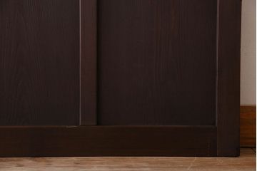 和製アンティーク　すりガラス入り!古い木のガラス戸4枚セット