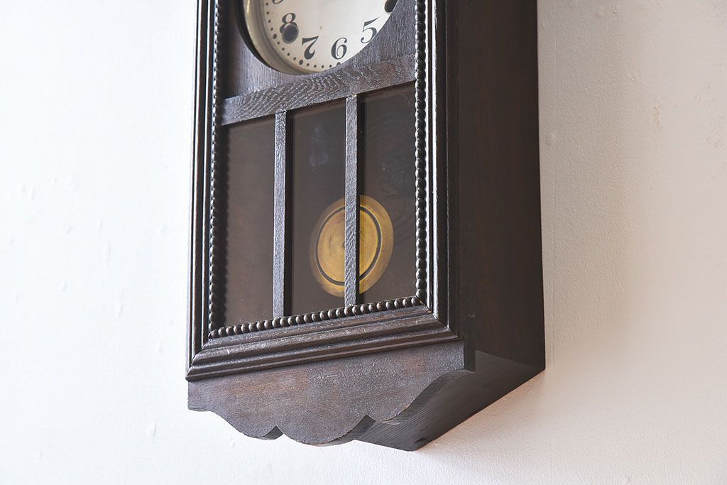 アンティーク雑貨　吉田時計　Yマーク　愛知県時計製造同業組合シール　古時計(振り子時計)