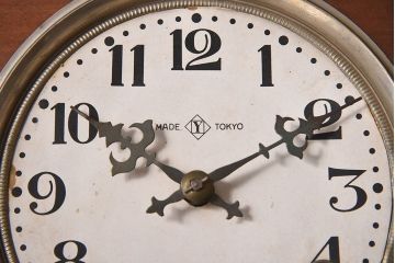 アンティーク雑貨　吉田時計　Yマーク　愛知県時計製造同業組合シール　古時計(振り子時計)