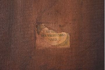 アンティーク雑貨　吉田時計　Yマーク　愛知県時計製造同業組合シール　古時計(振り子時計)