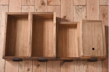 アンティーク家具　明治大正期　古民具・骨董　前面檜材　かくし付き!関西帳場箪笥(2)