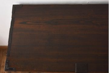 アンティーク家具　明治大正期　古民具・骨董　前面檜材　かくし付き!関西帳場箪笥(2)