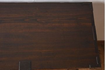 アンティーク家具　明治大正期　古民具・骨董　前面檜材　かくし付き!関西帳場箪笥(2)