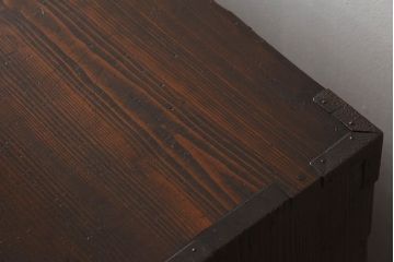 アンティーク家具　明治大正期　古民具・骨董　前面檜材　かくし付き!関西帳場箪笥(2)