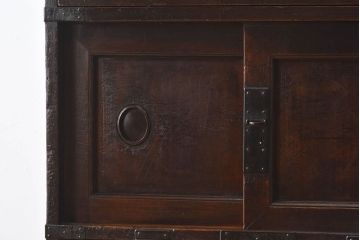 アンティーク家具　明治大正期　古民具・骨董　前面檜材　かくし付き!関西帳場箪笥(2)