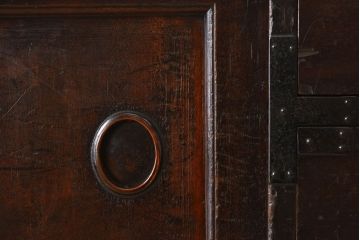 アンティーク家具　明治大正期　古民具・骨董　前面檜材　かくし付き!関西帳場箪笥(2)