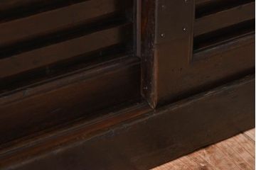 アンティーク家具　明治大正期　古民具・骨董　前面檜材　かくし付き!関西帳場箪笥(2)
