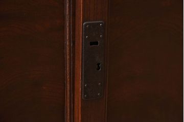 アンティーク家具　明治期　古民具・骨董　前面欅材　玉杢!アンティーク帳場箪笥