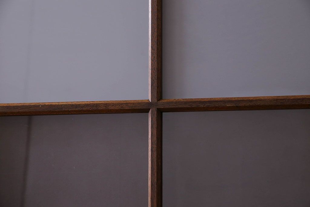 和製アンティーク　すりガラス入り!古い木のガラス戸2枚セット(2)