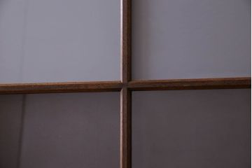 和製アンティーク　すりガラス入り!古い木のガラス戸2枚セット(2)