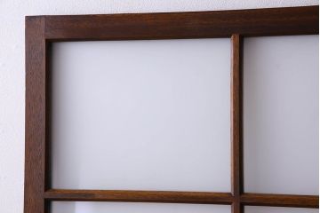 和製アンティーク　すりガラス入り!古い木のガラス戸2枚セット(2)