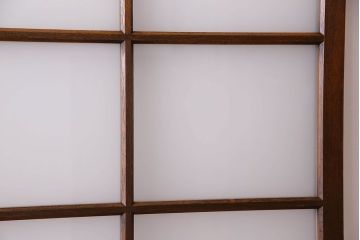 和製アンティーク　すりガラス入り!古い木のガラス戸2枚セット(2)