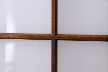 和製アンティーク　すりガラス入り!古い木のガラス戸2枚セット(2)