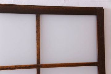 和製アンティーク　すりガラス入り!古い木のガラス戸2枚セット(2)