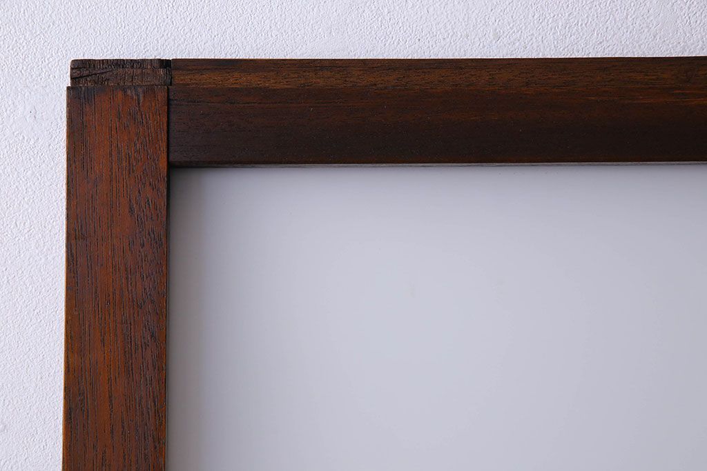 和製アンティーク　すりガラス入り!古い木のガラス戸2枚セット(2)