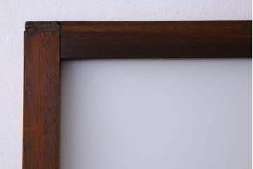 和製アンティーク　すりガラス入り!古い木のガラス戸2枚セット(2)