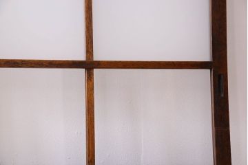 和製アンティーク　すりガラス入り!古い木のガラス戸2枚セット(2)