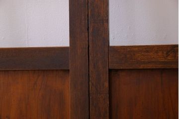 和製アンティーク　すりガラス入り!古い木のガラス戸2枚セット(2)