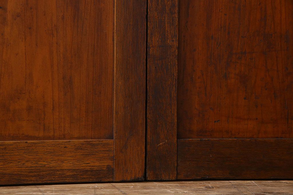 和製アンティーク　すりガラス入り!古い木のガラス戸2枚セット(2)